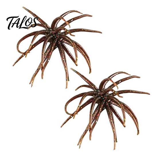 Bionic Fishing Lure 2Pcs Sea Urchin Lure, 11cm/10g Floating Topwater Artificial Professional Gear Bait, Fuzzy Soft for Freshwater Saltwater