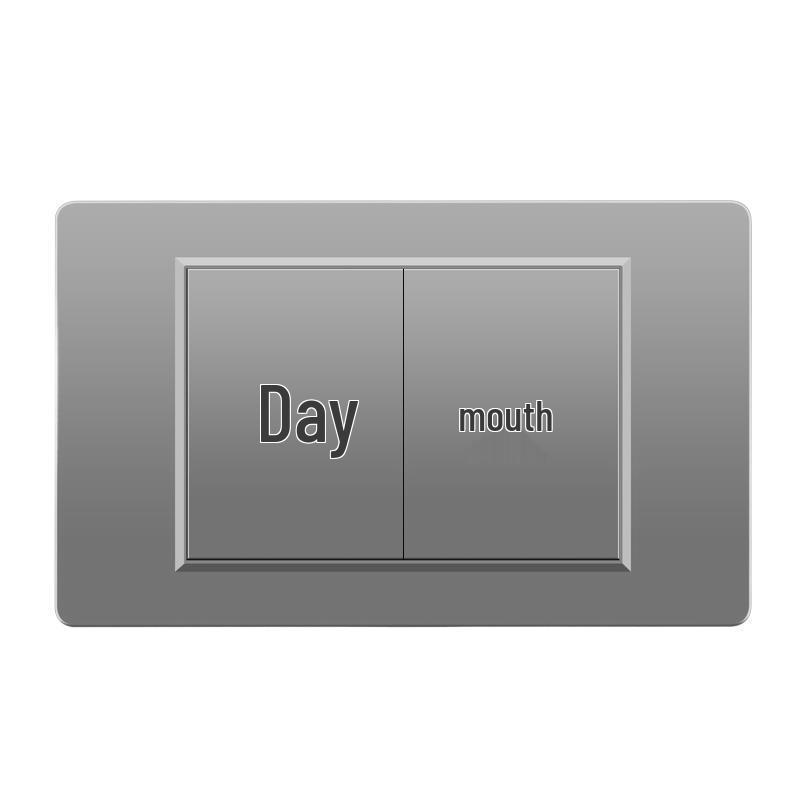 118 Type Switch Six-Hole Gray Wall Socket with Type-C 20W, Thai Style & PC Panel, Taiwan Socket