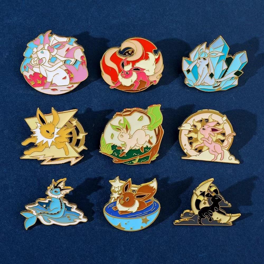 Cute Cartoon Pokemoned Metal Badge, Magical Treasure, Pet Elf Creative Brooch Accessory