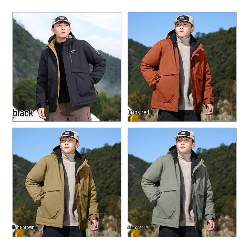 JEEP SPIRIT Men's Winter Hooded Padded Jacket