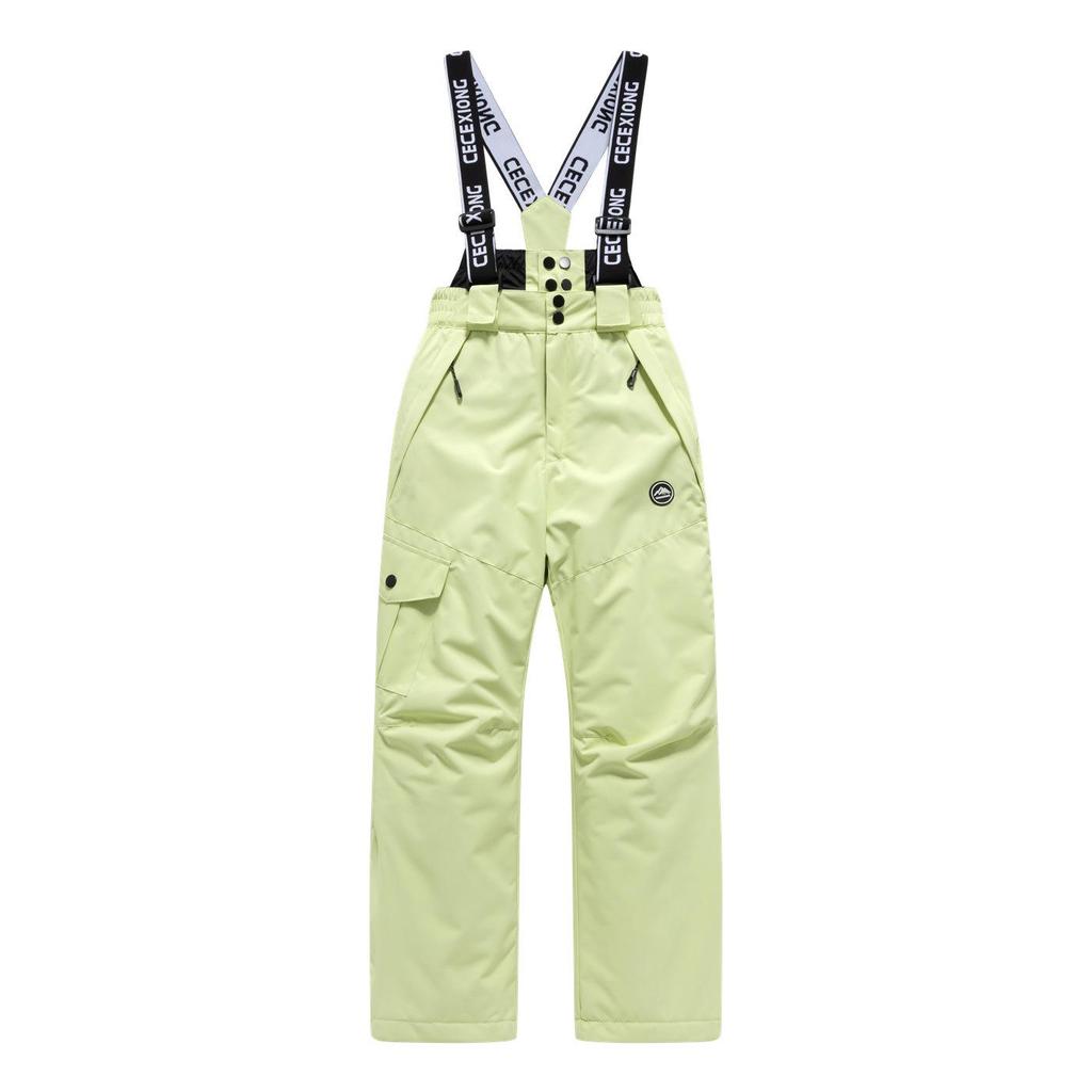 Kids' Waterproof & Windproof Ski Pants with Straps - Thickened, Warm Outdoor Gear for Boys & Girls