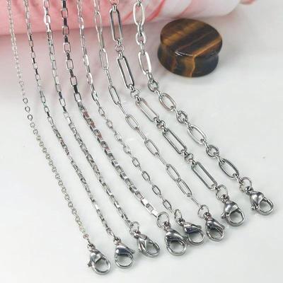 Titanium Steel Retro Cross & Box Chain Necklace for Glasses - Fashionable, Non-Slip Pendant Accessory for Women