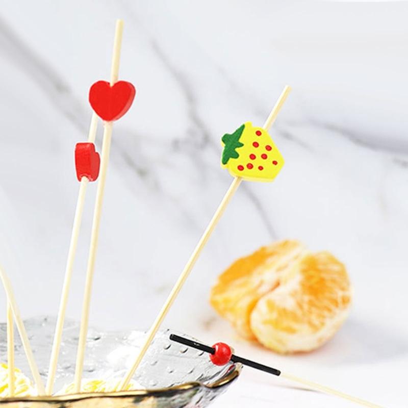 100 Count User Friendly Bamboos Skewers 12Cm Smooth Finishes Food Picks Dessert Serving Picks For Catering And Home