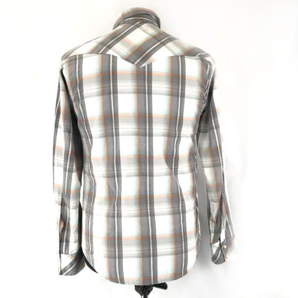 Made in Japan/HOLLYWOOD RANCH MARKET Check Long Sleeve Shirt/Men’s S/1/Gray×White/Snap Buttons(USED)