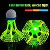 6/12Pcs Led Light-Up Badminton Balls Colorful Led Foamed Sport Badminton Shuttlecocks Children Luminous Badmintons Supplies