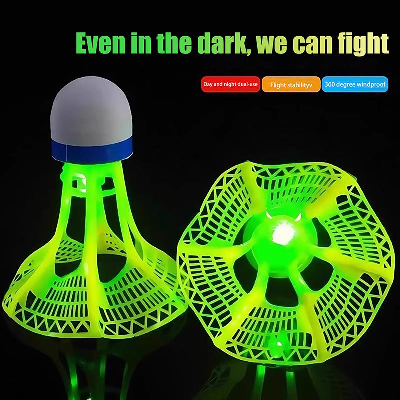 6/12Pcs Led Light-Up Badminton Balls Colorful Led Foamed Sport Badminton Shuttlecocks Children Luminous Badmintons Supplies