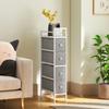 Chest of Drawers with 4 Fabric Drawers, Steel Frame, Dresser for Bedroom, Small Spaces, Living Room, Dressing Room, Light Gray