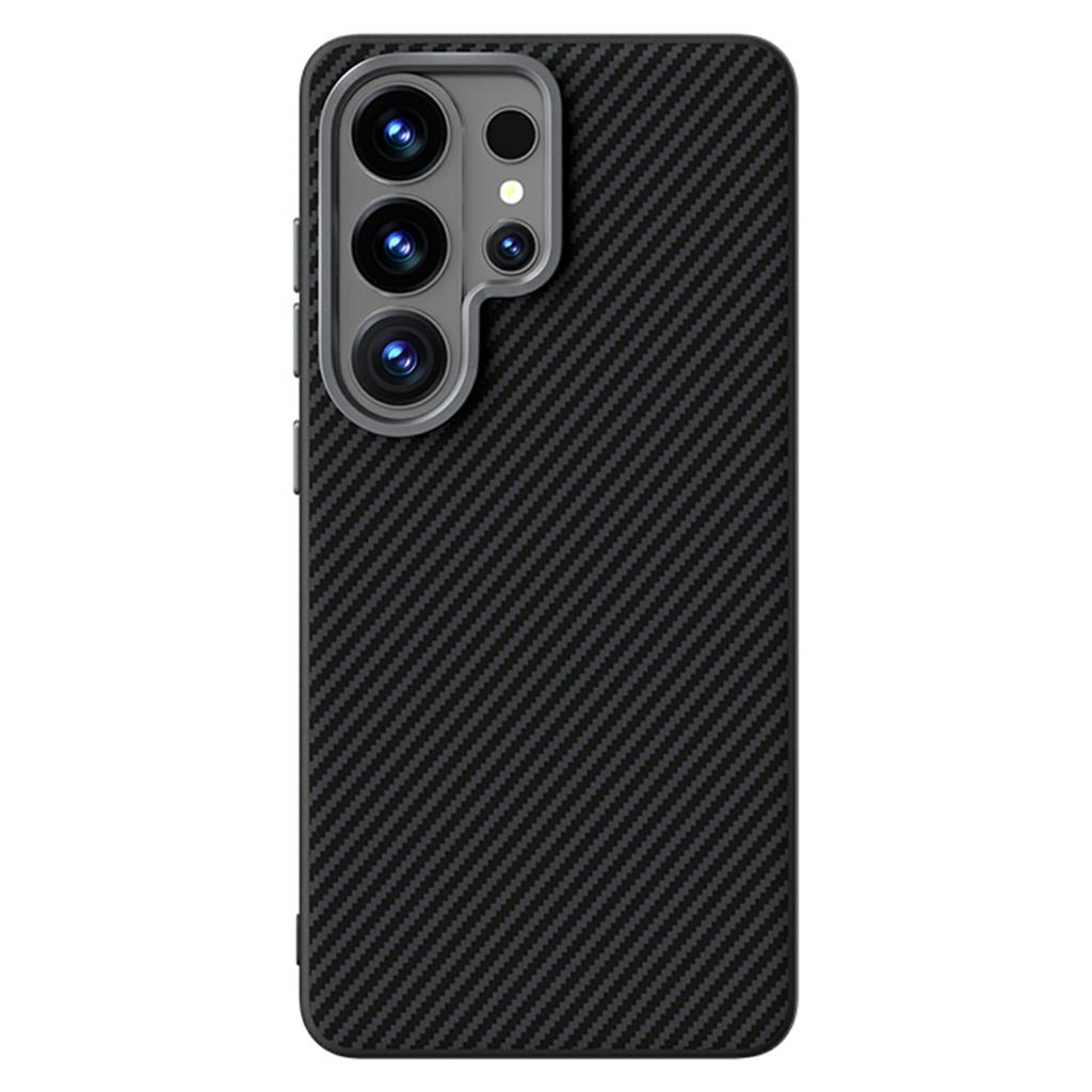 ABEEL For Samsung Galaxy S26 Ultra Magnetic Case Carbon Fiber Texture TPU PC PU Phone Back Cover