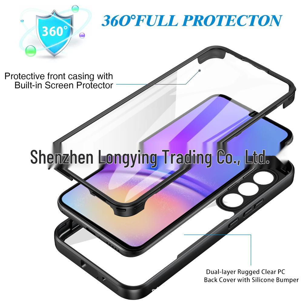 Samsung S25FE Qicai 360° Full Coverage Transparent Case & Film | S26 Plus Drop Protection