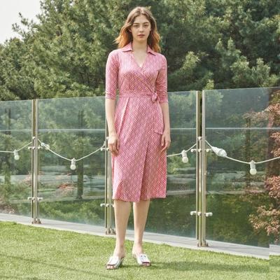 Lipbbam Creora Deroci Cara 3 4 Sleeve Long Wrap Dress Ldm11or01
