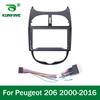 Car GPS Navigation Stereo For Peugeot 206 2000-2016 Citroen C2 Radio Fascias Panel Frame Fit 2Din 9 Inch In Dash Headunit Screen
