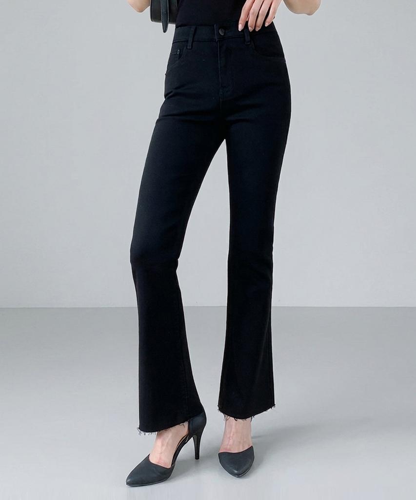 Jinmania Hem-Cut Tension Bootcut Denim (Black/Blue/Dark Blue/Gray)