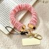 Women's Summer Pleated Phone Lanyard & Wrist Strap - Elegant Charm & Chain