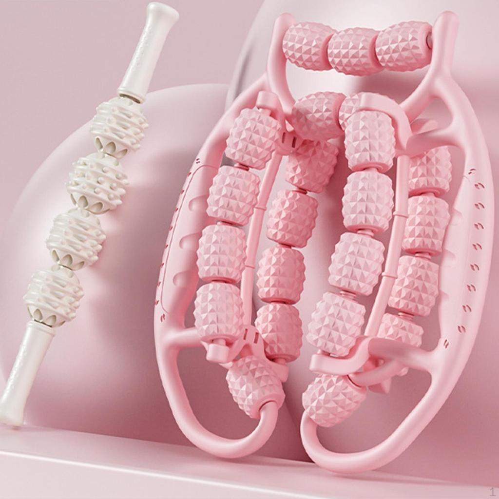 Leg Massage Tools 23 Wheels Circular Clamps Rod for Hands Neck Shoulders Indoor Sports