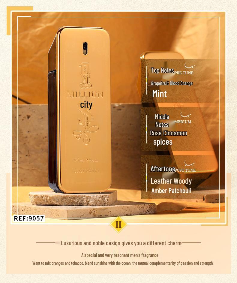 Cross Million Gold Brick Men's Perfume | 100ml Long-lasting Woody Fragrance | High-end Scent