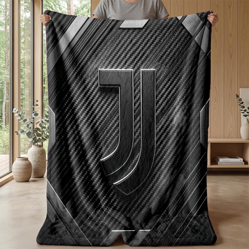 Coperta a tema Juventus FC Morbida coperta in flanella Coperta morbida tipo plaid Coperta accogliente per divano e letto per arredamento domestico