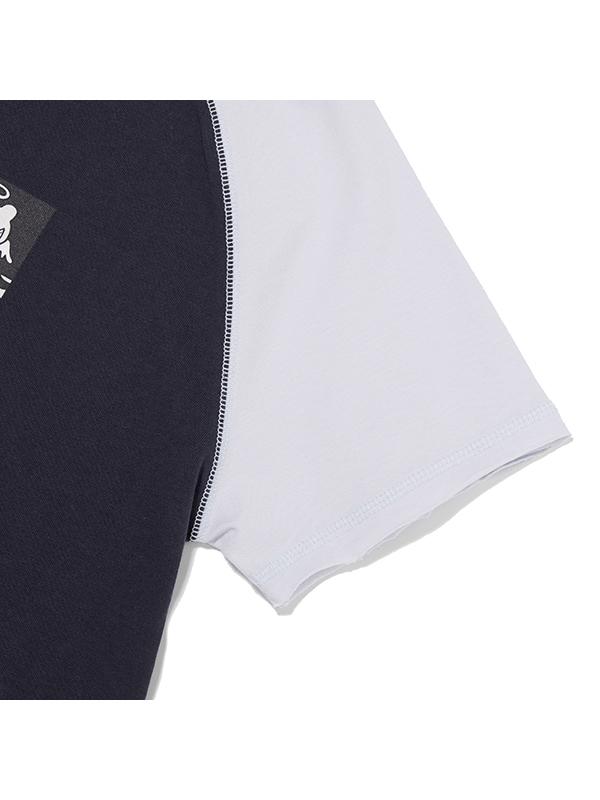 KIRSH X Sunonebird Semi-Crop Raglan T-Shirt [Dark Navy]