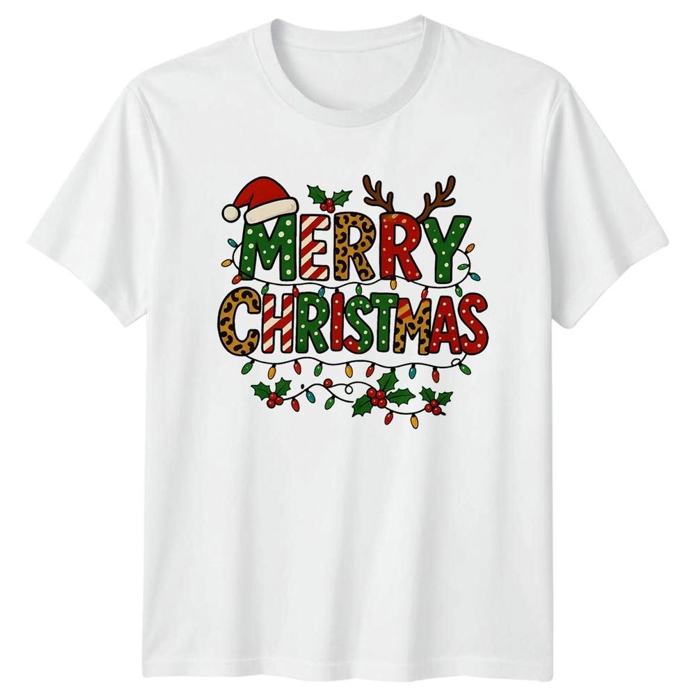 Merry Christmas Holidays Graphic Unisex Tee Unisexs TShirt Unisexs Top Festive S
