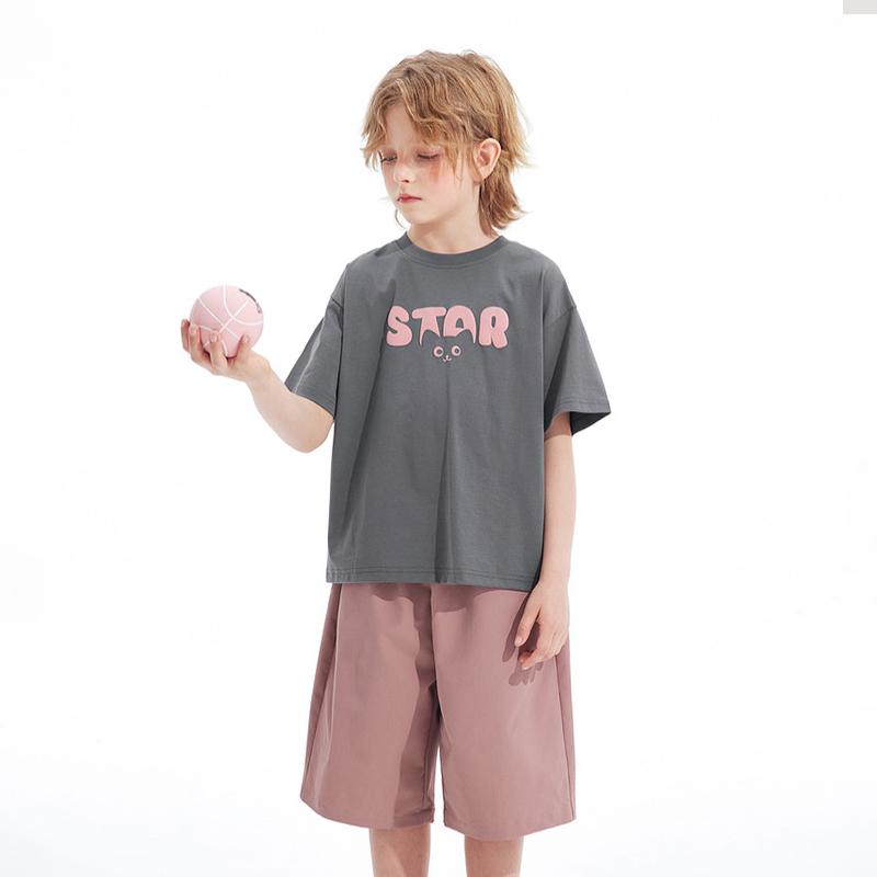 Cotton trendy children's fashionable short-sleeved T-shirt