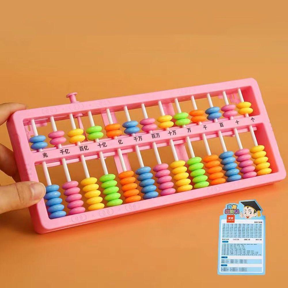 Black Blue Pink Calculation Bead Plastic Calculation Rack Counting Abacus  Intelligence Development