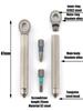 Titanium Alloy Brass Modular Screwdriver Ratchet Wheel Screwdriver With 2PCS S2 Bit EDC Riding Equipment Tungsten Head Gadget