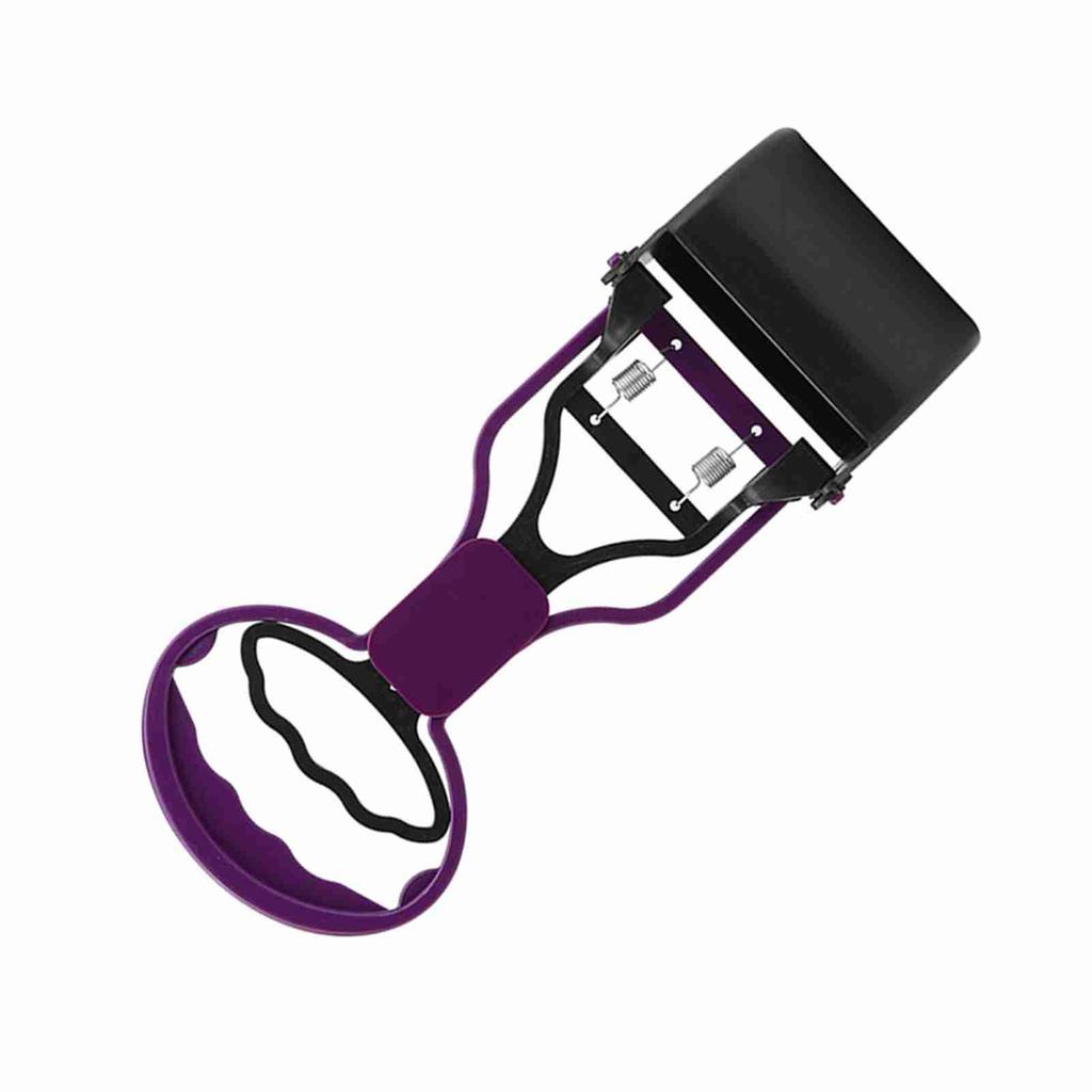 Pet Dog Poop Scooper Animals Puppies Waste Remover Picking Up Clip with   Handle(Purple)