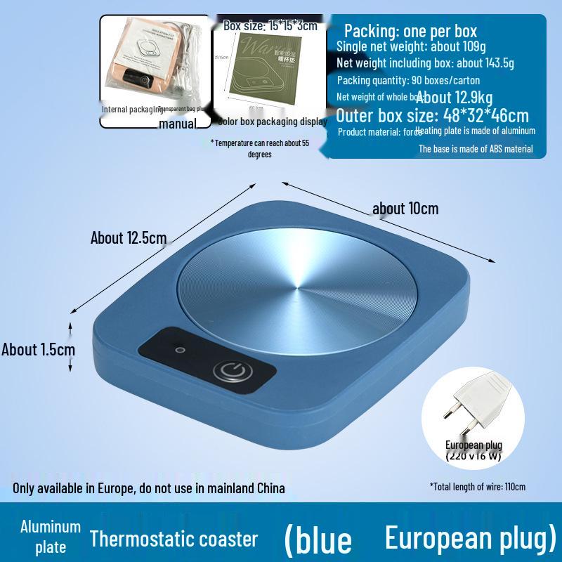 Smart Heated Coaster: 55° Temperature Control Cup and Milk Warmer