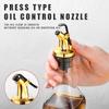 Oil Bottle Pourer Portable Reusable Press Type Leakproof Dispenser Kitchen Bar Wine Beverage Seasoning Bottles Stopper