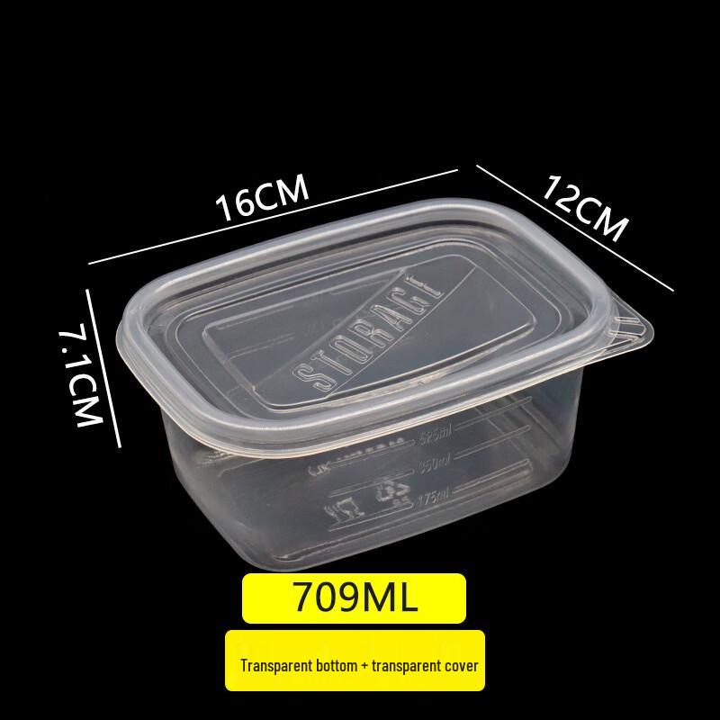 Handon 709ml Round Transparent Disposable Food Containers (400 Count)