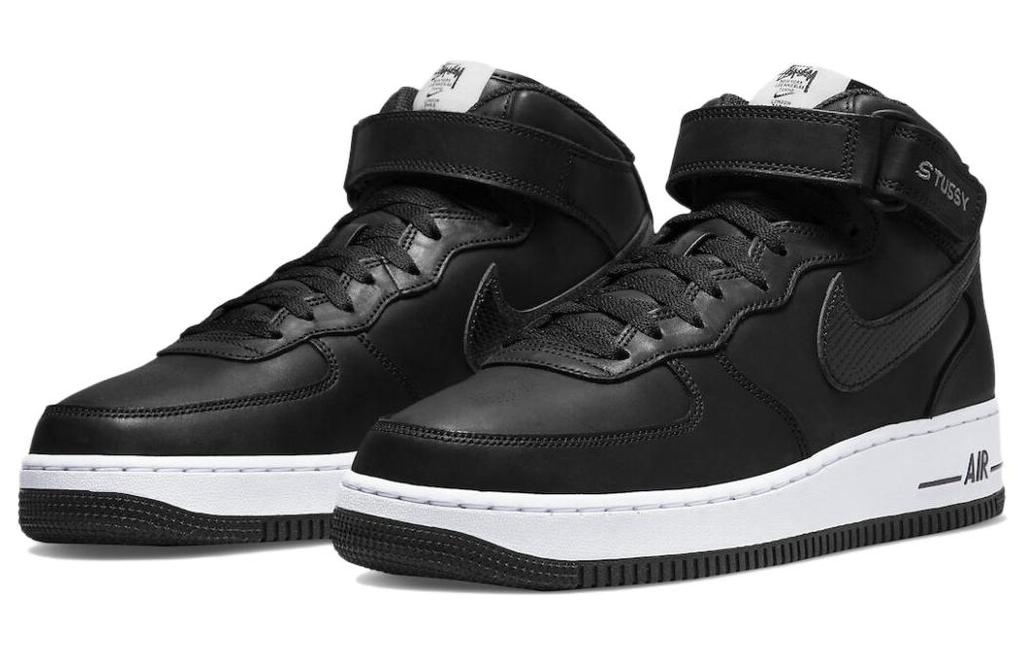 Nike X Stussy Air Force 1 Mid 'Black Snakeskin' DJ7840-001