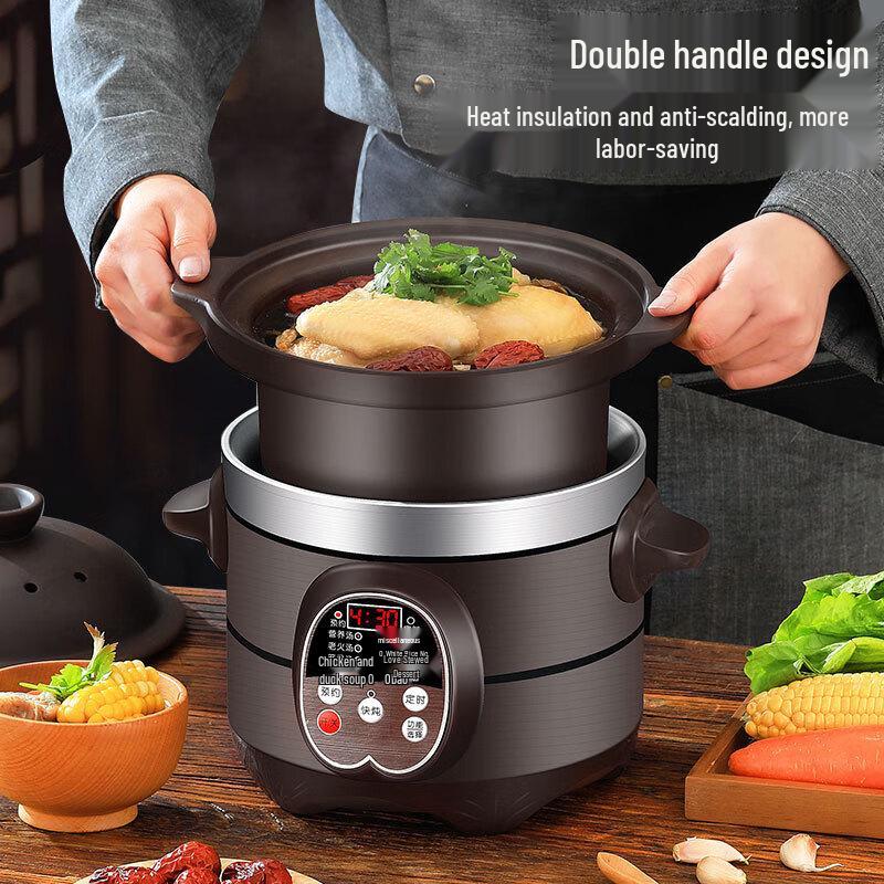 Автоматическая керамическая электрическая кастрюля-тушилка Triangle Dragon 5 л