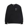Bestickter Pullover mit Fleecefutter, hält warm, Rundhalsausschnitt, Schwarz, Herren DD5079-010
