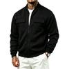 Men's Jacket, Fall Winter Casual Loose Fit Lined Zip-Up Stand Collar Long Sleeve Outerwear