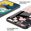 Glass Case For Samsung Galaxy A52 A71 A50 A51 A70 A21s A31 A72 A10 A12 A30 A22 5G Phone Cover Cherry Blossom Flower Initial