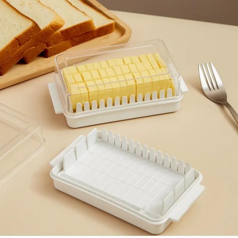 Butter Cheese Cutter Storage Box with Lid Household Kitchen Baking Food Butter Refrigerator Fresh Keeper Container Baking Tool