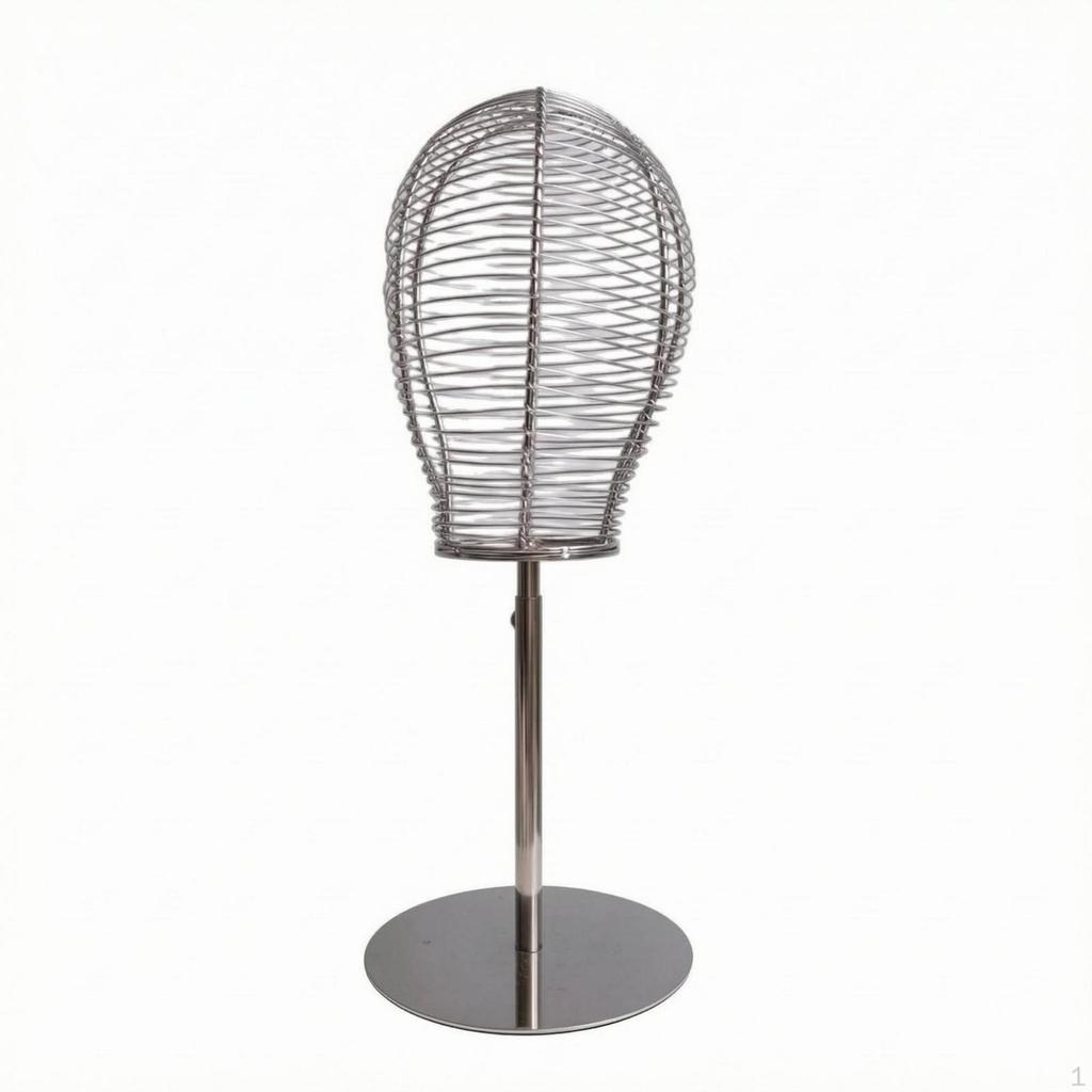 Hat Display Stand Adjustable Height Wire Head Model Detachable