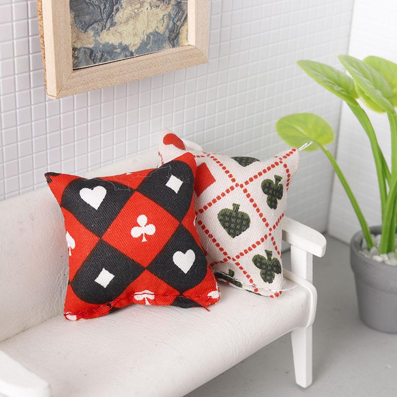 

Mini Poker Pillow Sofa Chair Cushion for 1:12 Scale Dollhouse