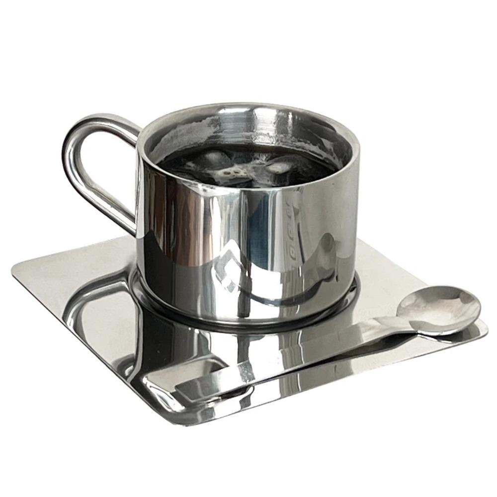 304 Stainless Steel Tea Cup Set Heat Resistant Water Cup High-end Coffee Cup Set  Restaurant