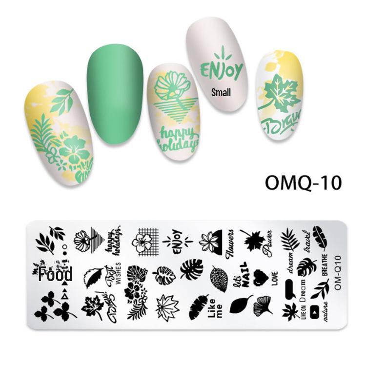 DIY Stainless Steel Rectangular Nail Art Stamping Plate