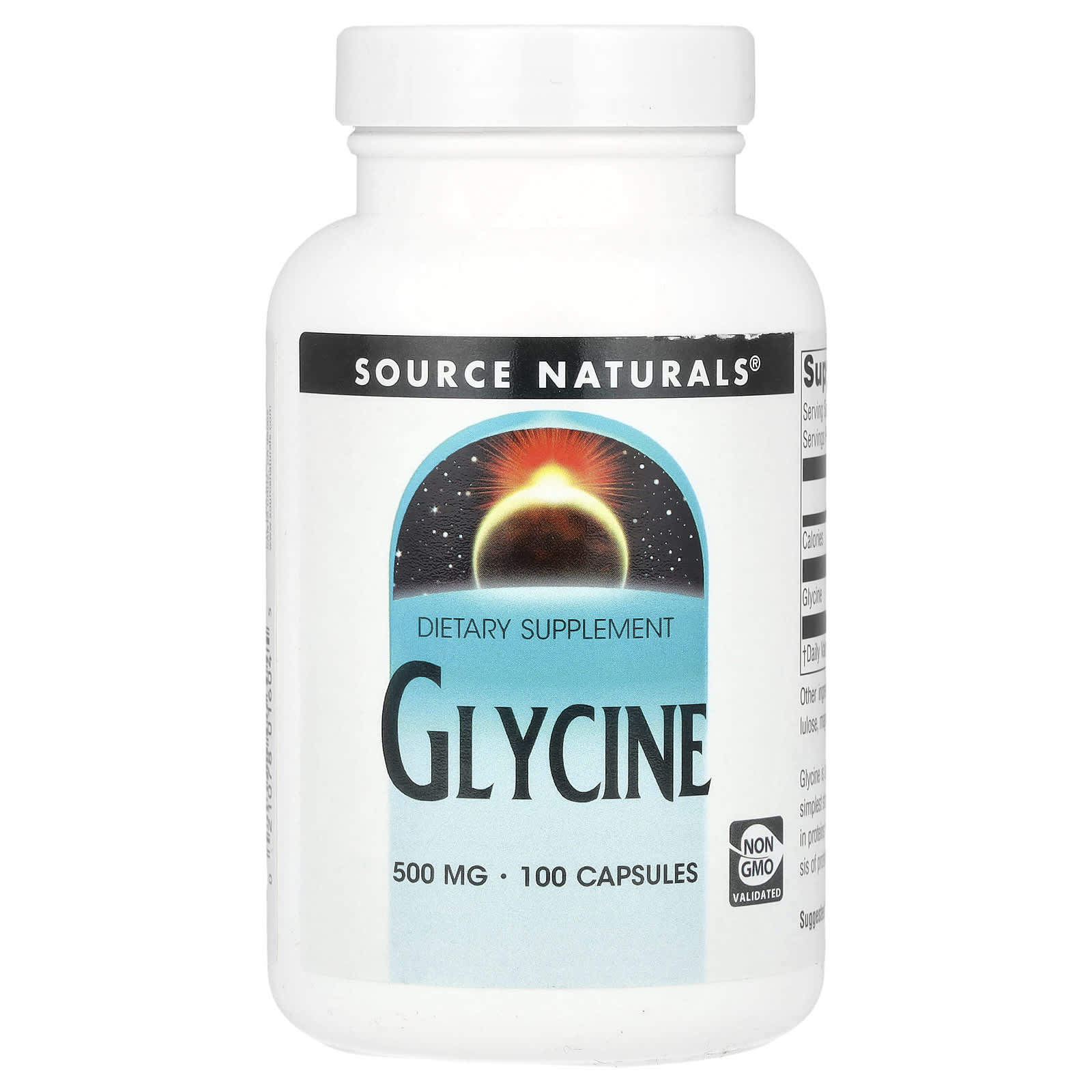 

Glycine, 500Mg, 100 Capsules