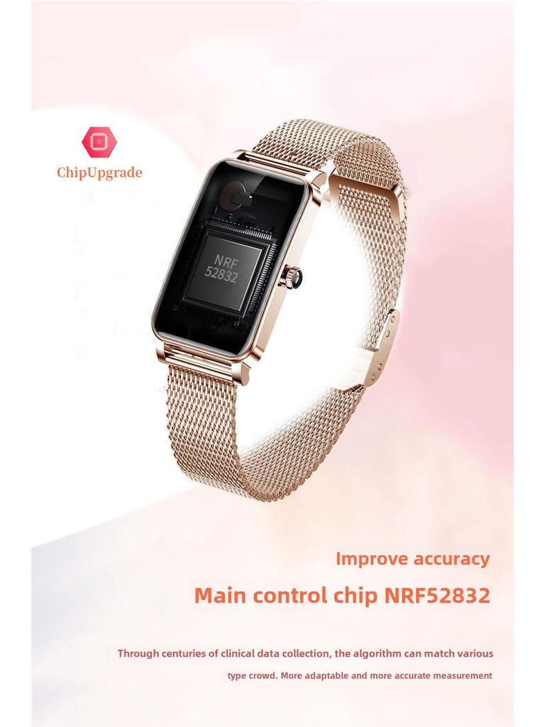 Brățară inteligentă pentru femei 2024 ZX19: Monitor de ritm cardiac, Memento ciclu menstrual & Moduri multi-sport