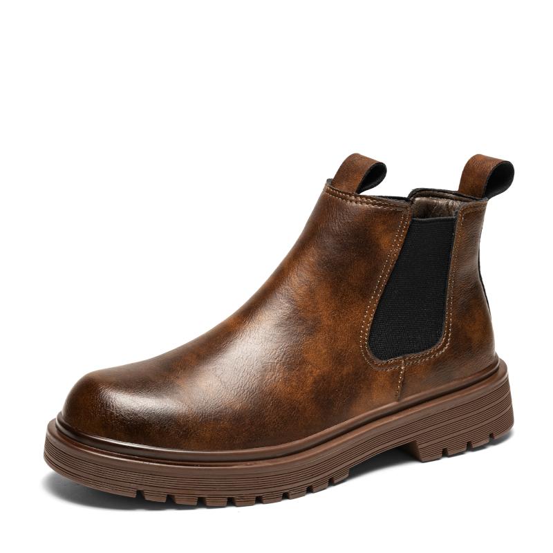 

Men s high-quality British casual boots spring and autumn new soft-sole non-slip comfort outdoor fashion youth Joker work boots 44