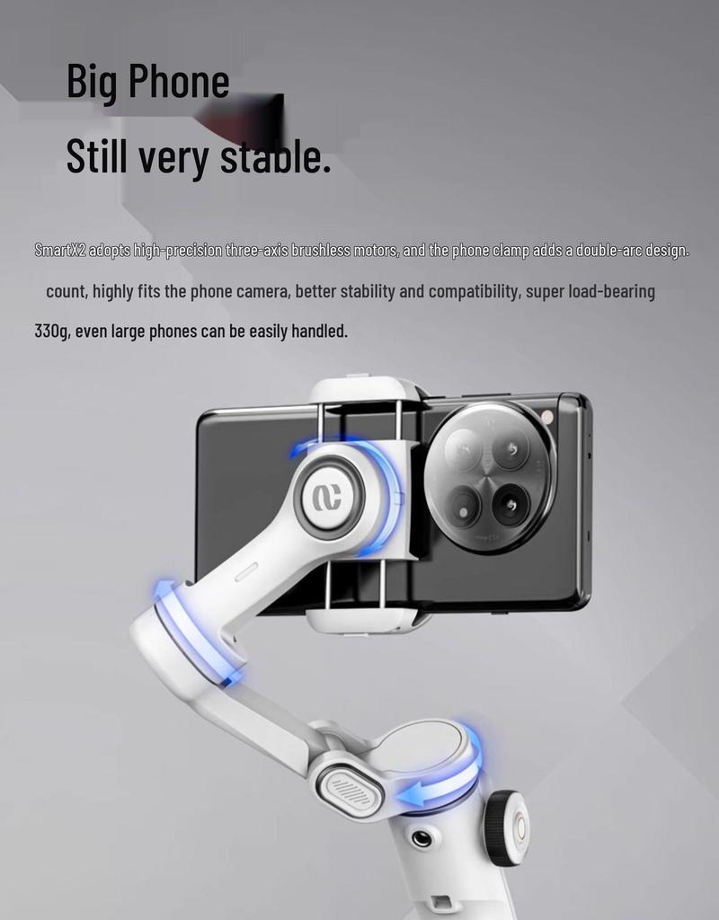 Oikawa Smart X2 Handheld Gimbal: Three-Axis Mobile Stabilizer with AI Tracking for Live Streaming