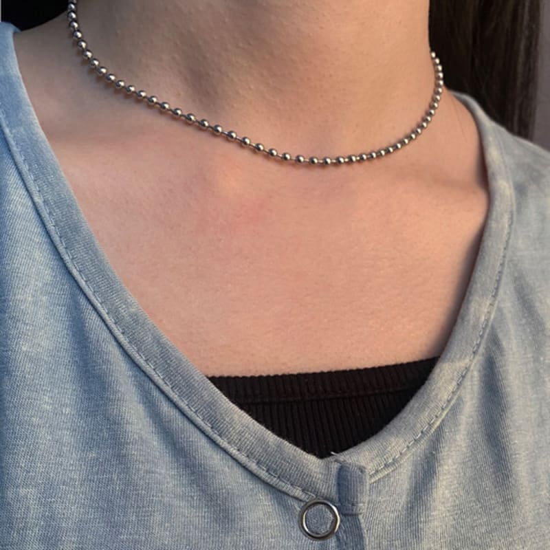 SCALETTO 1137 Ball Chain Choker Necklace