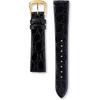Seiko Watch Men's Genuine Side Crocodile Band Black 17mm Lug Width 14mm Buckle Width