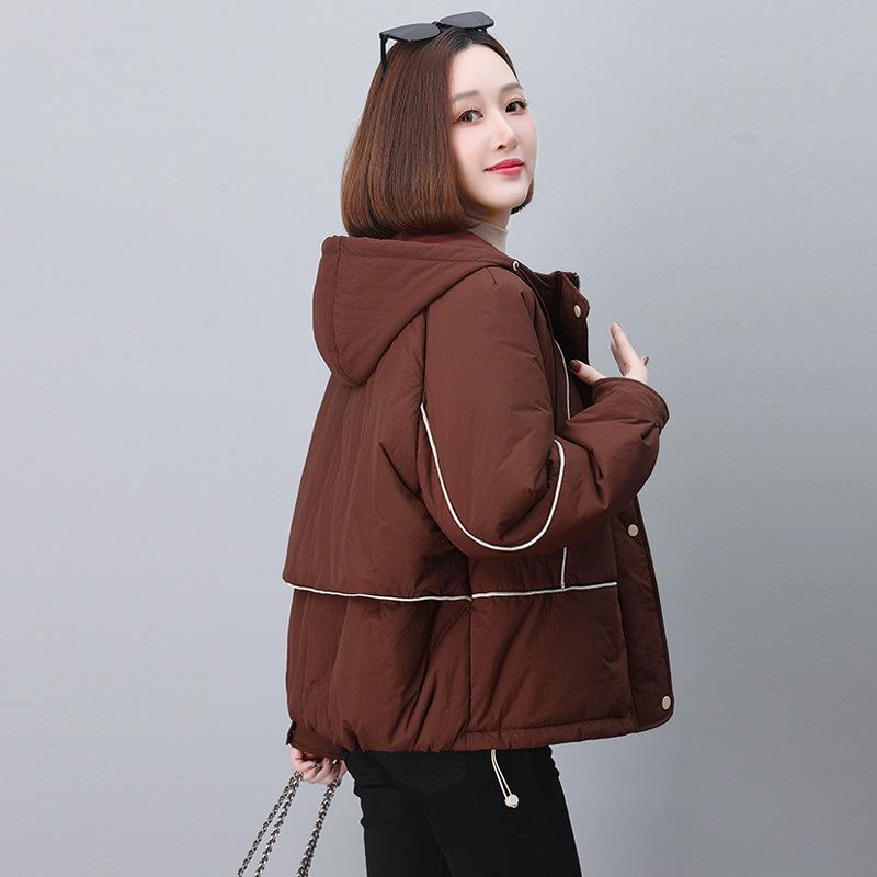 Women's Winter 2024 Hooded Cotton-Padded Casual Jacket – Loose Fit, Short, Thick, and Warm Fashion Coat