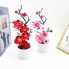Prunus Realistic Plastic Mume Plant Bonsai Living Room And Office Decorations
