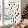 Christmas Tree Elk Star Ornaments DIY Wind Chime Kit, Faux Crystal Bead Hanging Ornament Craft Set Relaxing Decompression Hobby with Metal Stand,