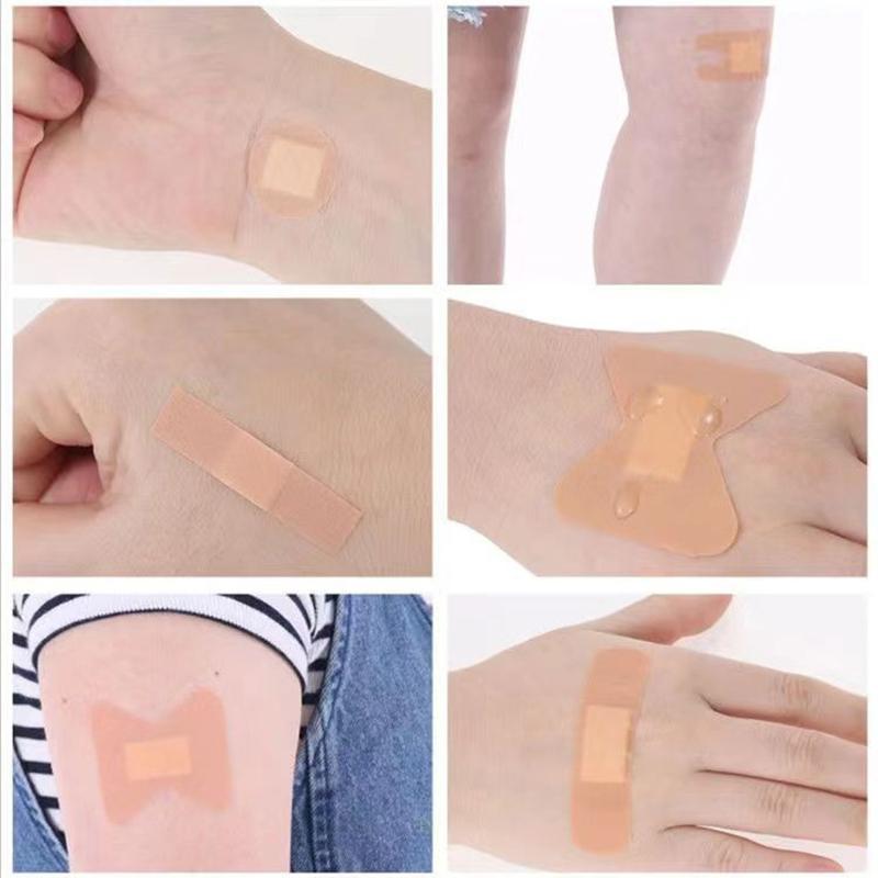 50Pcs Finger Waterproof Bandage Breathable Band Wound Dressing Medical Tape Wound Plaster Emergency Bandaids For First Aid