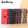 Womens Long Wallet With Solid Color Design And Letter Print For Daily Fashion